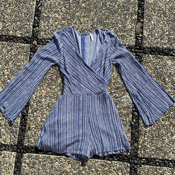 SAGE WRAP ROMPER - Picture 1 of 6